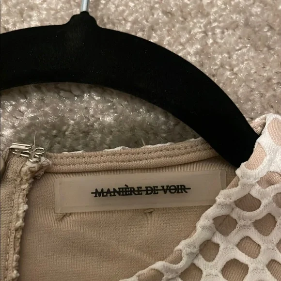 Cream Mesh Long Sleeve Bodysuit - Picture 3 of 3